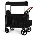 thumbnail image 4 of Stroller Wagon with Canopy, 2 Seater Baby Stroller Wagon, 5-Point Harness, Black, 4 of 6