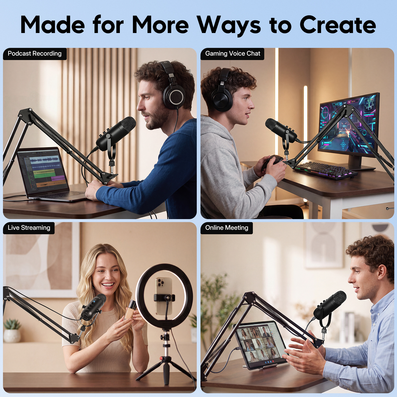 ZealSound Gaming Microphone Kit with Boom Arm and Controls photo 8