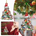 thumbnail image 2 of Christmas Tree Decorations Christmas Tree Shape Stacked Book Funny Book Acrylic Hanging Decorations Stacked Books Decor, 2 of 6