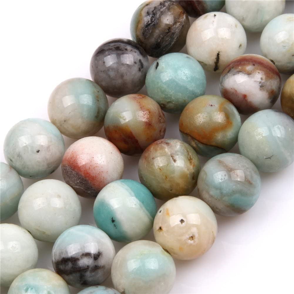 16mm Round Mixed Color Amazonite Stone Gemstone Beads Strand 15 Inch Jewelry Making Beads Walmart Com