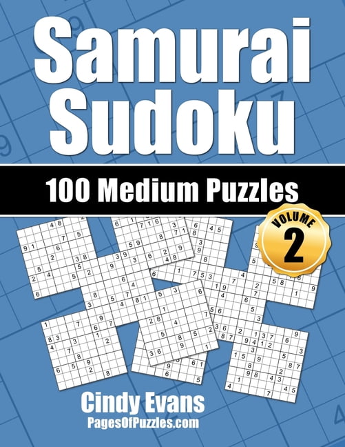Samurai Sudoku Medium Puzzles Volume 2 100 Medium