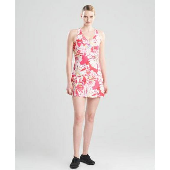 Josie Natori Women's Solstice Back Cutout Dress Pink Size Large