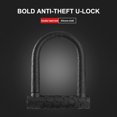 thumbnail image 2 of MTB Bike Wheel Lock 2 llaves antirrobo motocicleta Scooter U Lock (negro) Likrtyny Para estrenar, 2 of 9