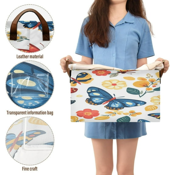 BZSMCE Collapsible Fabric Cube Storage Bins Colorful Butterfly Pattern Design Pattern Storage Box