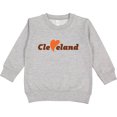 thumbnail image 2 of Inktastic Cleveland Heart Solid Orange Toddler Sweatshirt, 2 of 4
