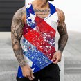 thumbnail image 4 of GaThRRgYP Men's Independence Day Printed Vests Sleeveless Round Neck T-shirt Tank Tops Red SMen's Sleeveless Tank Top,Mens Tops Slim Fit, 4 of 7