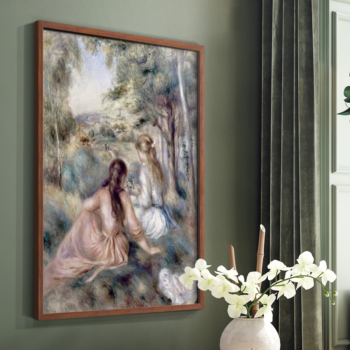 In The Meadow in Brown Solid Wood 11 x 14 Framed Print