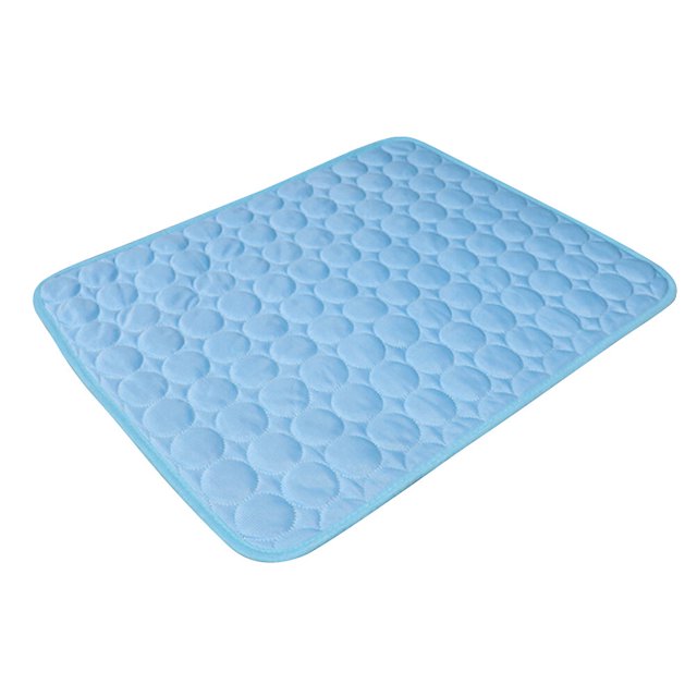 GOOHOCHY 70x55cm Cojín de verano para mascotas Estera fresca para dormir Perros Gatos Camas de enfriamiento de verano Estera para dormir Almohadilla de disipación de calor (Azul)