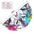 thumbnail image 3 of Sikiie Cool Colorful Wolf 30-48 inches {designName} Print Christmas Tree Skirt Snowman Xmas Tree Skirt with Edge Christmas Decorations for Holiday Party30", 3 of 7