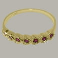 thumbnail image 6 of LBG British Made 18k Yellow Gold Real Genuine Ruby Womens Eternity Ring - 33 size options - Size 8.25, 6 of 9