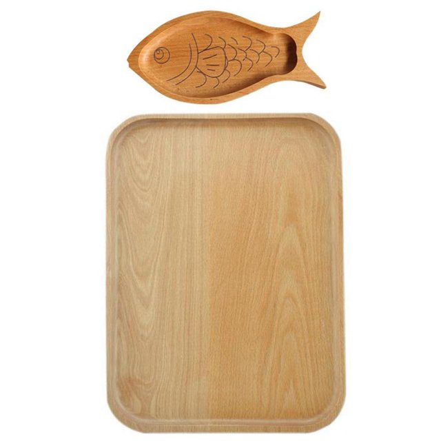 Bandeja de Almacenamiento de Té BLESIY Juego de Bandejas de Madera