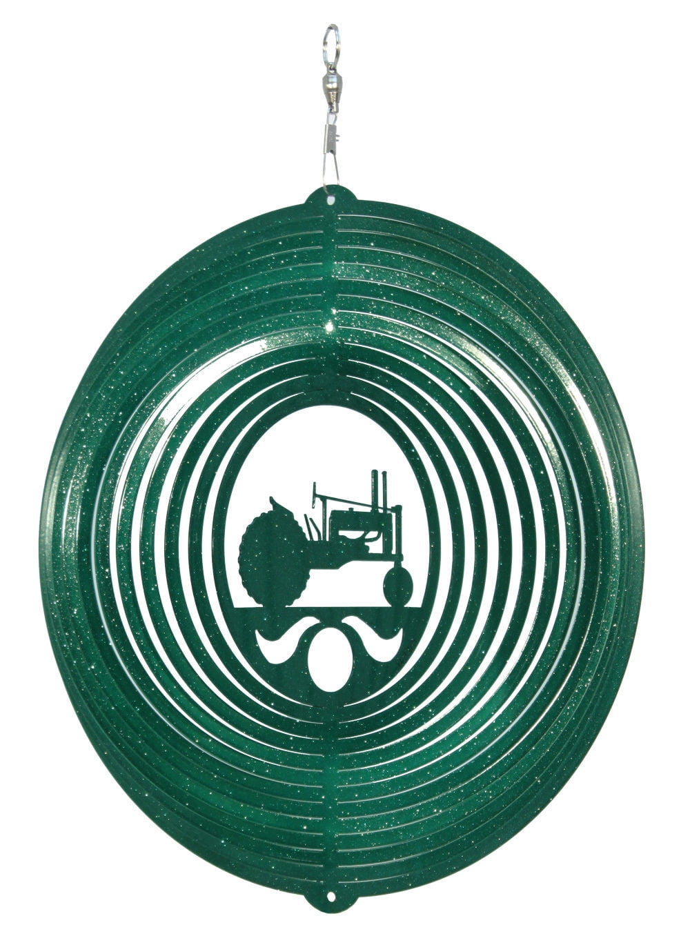 SWEN Products TRACTOR CIRCLE Swirly Metal Wind Spinner