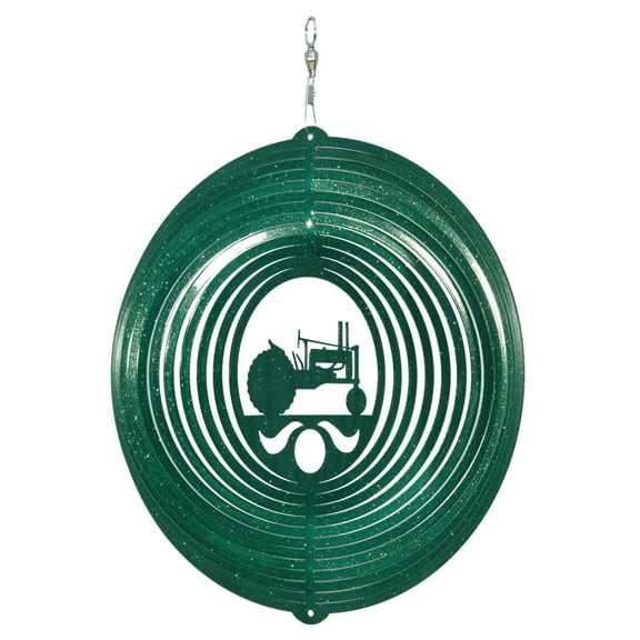 SWEN Products TRACTOR CIRCLE Swirly Metal Wind Spinner
