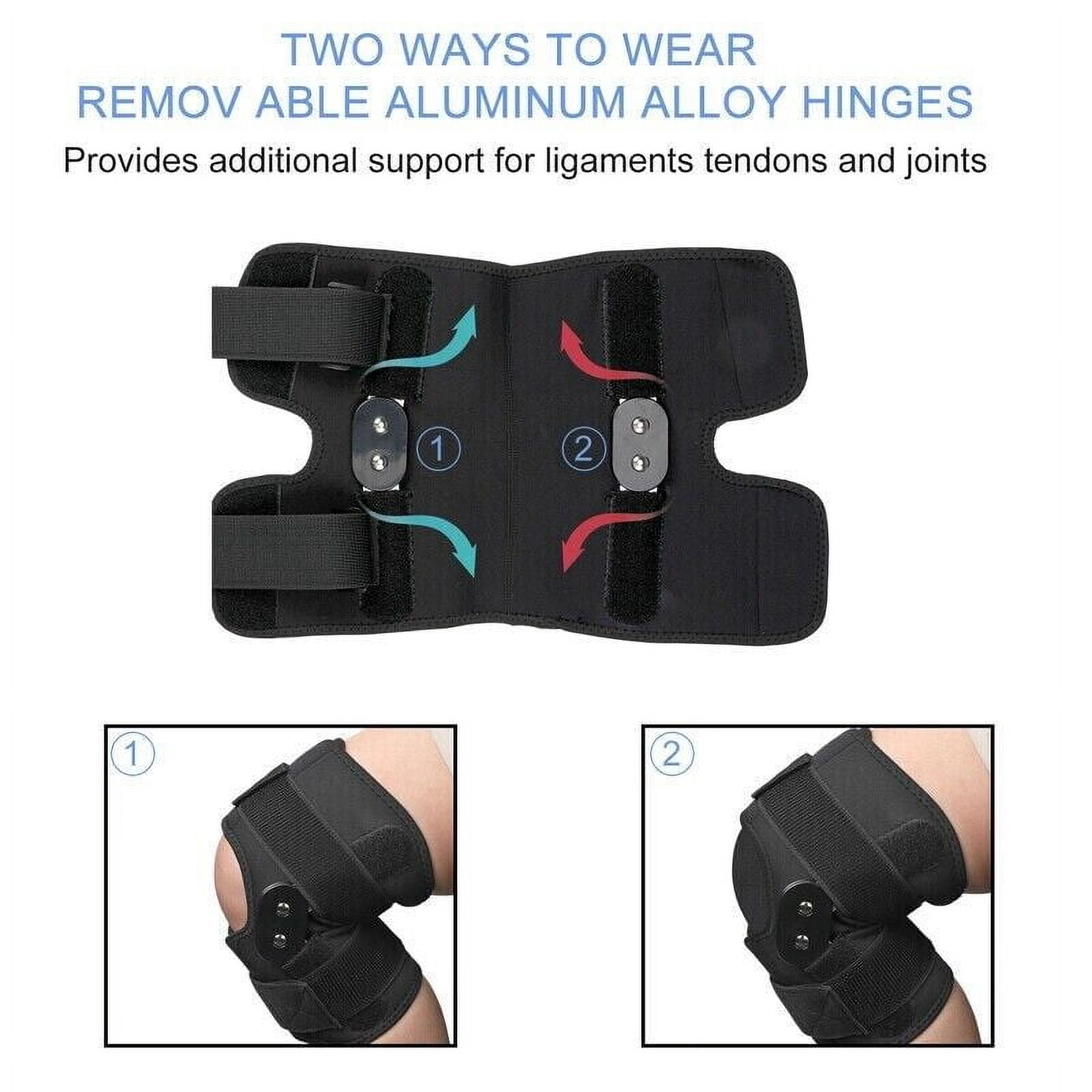 Hinged Knee Brace Compression Sleeve Joint Support Open Patella Stabilizer Wrap