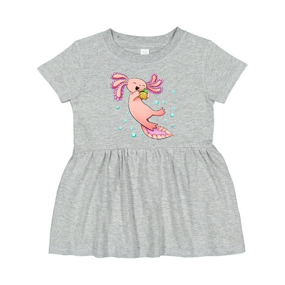 Inktastic Cute Axolotl Loves Tacos Girls Baby Dress