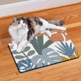 thumbnail image 2 of Boho Retro Floral Pet Feeding Mat-Abstract Art Pattern Absorbent Pet Placemat for Food and Water Bowl, with Waterproof Rubber Backing, Quick Dry Water Dispenser Mat for Dog and Cat (12"x20"), 2 of 7