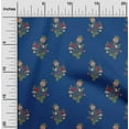 thumbnail image 1 of oneOone Viscose Chiffon Fabric Leaves & Floral Block Printed Craft Fabric BTY 42 Inch Wide, 1 of 4
