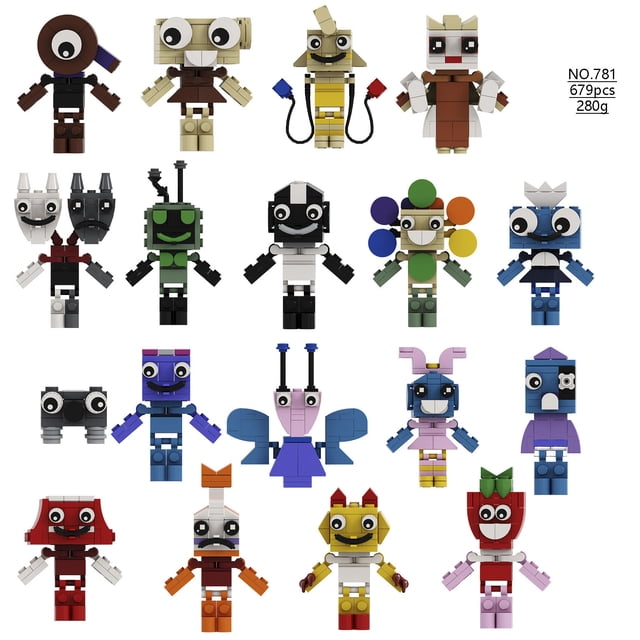 Bloques de construcción de Dandys World Modelo Personajes de Dandys World Dandy Vee Good Pebble Shrimpo Figuras Bloques Juego de juguetes Regalos de Navidad para niños