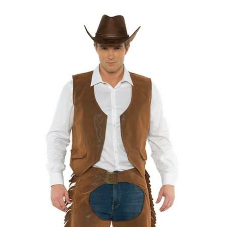 Cowboys Mens Adult Brown Western Bandit Halloween Costume Vest