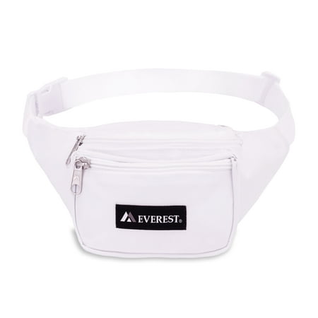 Everest Unisex Signature Waist Fanny Pack, White