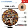 thumbnail image 3 of Vintage Sewing Machine Patchwork Wall Clock 10-Inch Silent Wooden Wall Clock, Battery Operated (AA Batteries Not Included), Artistic Home Decor, 3 of 7