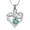 Steel/Green, variant on Personalize I Love You Forever Ever - Stainless Steel Heart Urn Pendant Necklace for Cremation Ashes Keepsake Memorial Jewelry
