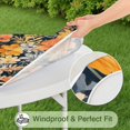thumbnail image 5 of Pioneer Flower Floral Print Pattern Round Fitted Tablecloth with Elastic Edge,Dining Table Cover Waterproof,Outdoor Round Tablecloth for Camping,Dining,Indoor and Outdoor, 5 of 7