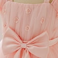 thumbnail image 5 of Ulitacool Girls Dresses Crew Neck Child Short Sleeve Pageant Dress Solid Color Party Gown Dresses Comfortable Wear Pink 9-10 Years, 5 of 9