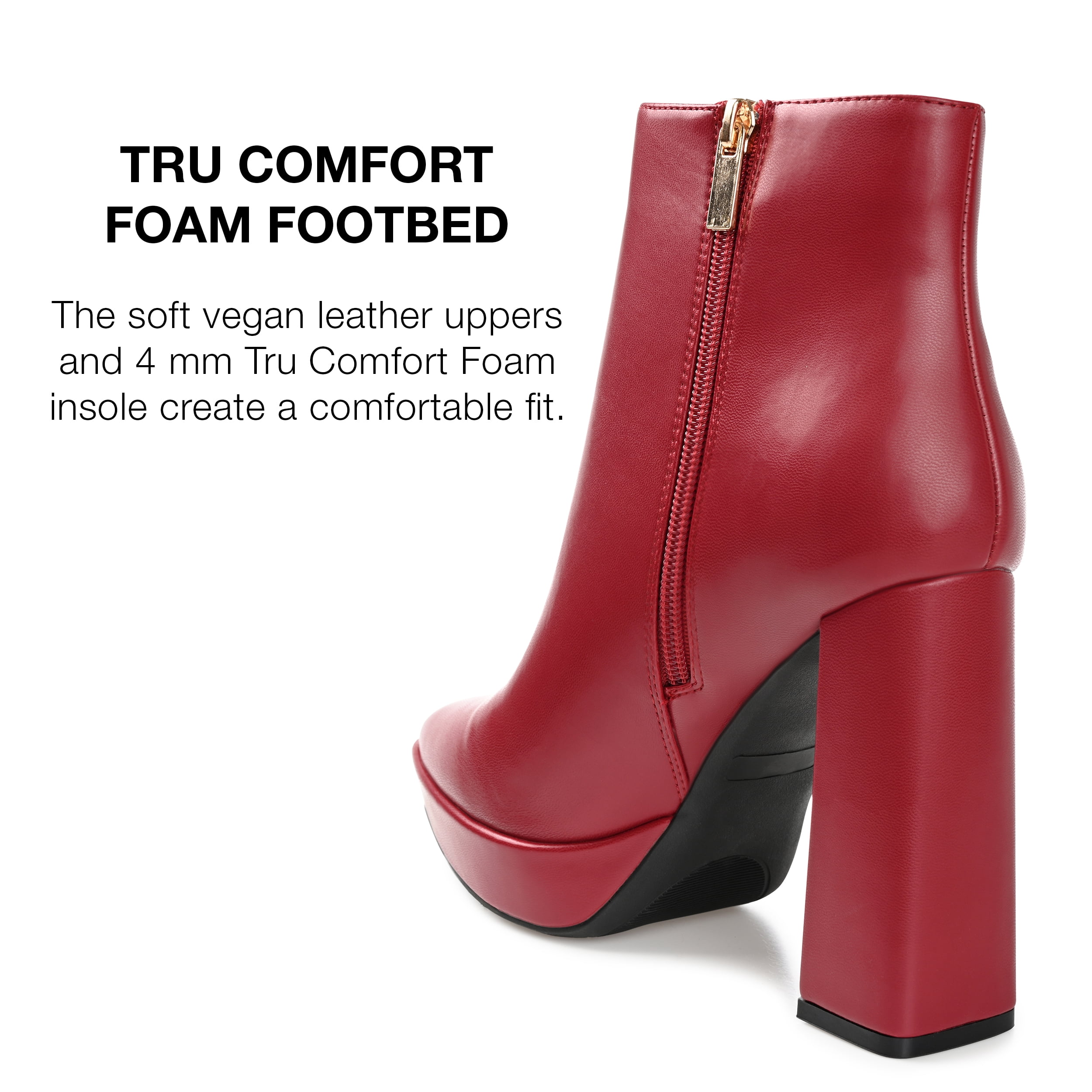 Journee Collection Womens Marnnie Pointed Toe Platform Ankle Booties