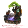 thumbnail image 1 of Resin Rockery Garden Water Fountain Element LED Lights Home Office Desktop Decor, 1 of 6