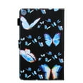 thumbnail image 6 of Allytech Wallet Case for Samsung Galaxy Tab A9 8.7" 2023 (SM-X110/X115/X116), Kickstand Magnetic Clasp Shockproof Protective Cover with Card Slots & Pen Holder Soft TPU Back Case, G-Blue Butterflies, 6 of 9