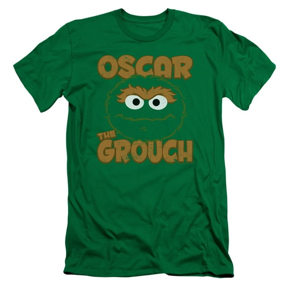 Sesame Street Oscar Sandwich S/S Adult 30/1 T-Shirt Kelly Green