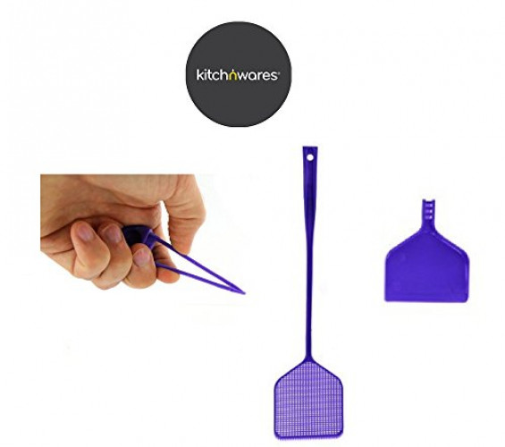 3 In 1 Strong Flexible Plastic Fly Swatter and Disposal For Pest, Fly