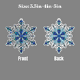 thumbnail image 3 of Lotusprinthandmade Winter Pattern Custom Shape Star Hologram Ornament 8in, winter pattern print ornament, 3 of 4