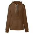 thumbnail image 4 of Women's Oversized Hoodies Casual Long Sleeve Half Zipper Pocket Sweatshirt Pullover Tops, 4 of 5