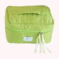 thumbnail image 5 of Bolsa Cosmética Acolchada Flor Lindo Almacenamiento Gran Capacidad para Trabajo Verde, 5 of 5