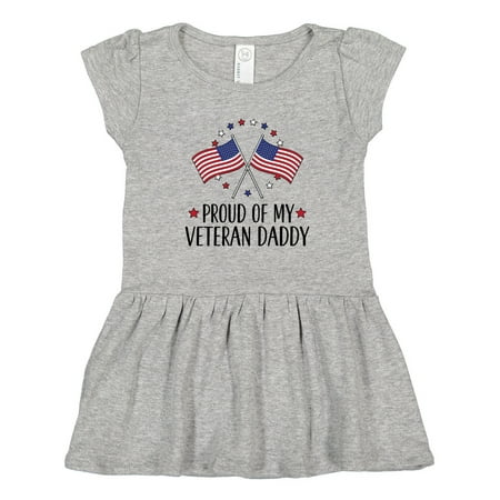 

Inktastic Military Veteran Daddy Proud Son Daughter Gift Toddler Girl Dress