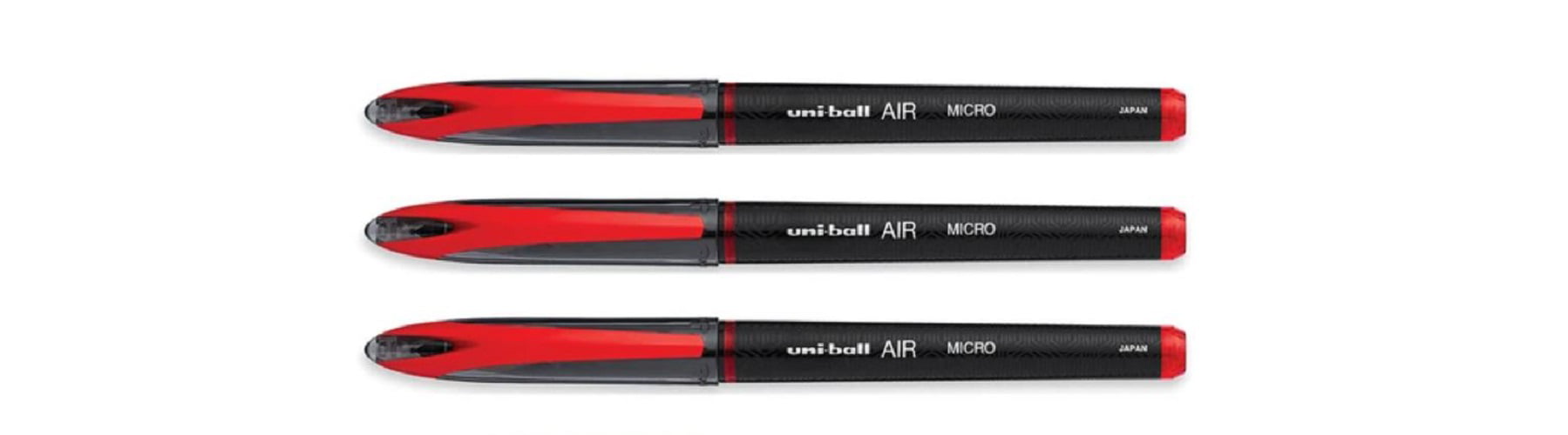 AIR Micro Blue Pack of 3 New and Red Black 0.5mm Fine Rollerball 