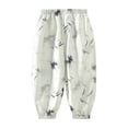thumbnail image 2 of BRGZLK Toddler Girls Jogger Pants Summer Casual Floral Print Loose Breathable Long Pants Lightweight Comfortable Mosquito Repellent Pants Green 2-3 Years, 2 of 6