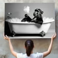 thumbnail image 6 of Monkey Smoking a Cigarette Art Poster,Monkey in Bathtub Wall Art Print Poster, Bathroom Decor Posters Prints for Restroom Home Picture, Funny Animal Painting Pictures Wall Decor 1274CA48, 6 of 6