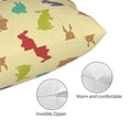 thumbnail image 5 of Salouo Colorful Rabbit Pattern Pillow Cases,1PC Pillow Covers with Envelope Closure Decorative Pillow Case for Bed Couch,Pillows Not Included-14"x20", 5 of 6