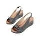 thumbnail image 2 of Sandalias romanas con tacón de cuña y hebilla vintage para mujer Wmkox8yii  sa4639, 2 of 5