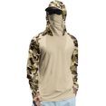 thumbnail image 2 of Tactical Style Sun Shirt For Men With Full Face Cover And Raglan Sleeves Highlighting Moisture Wicking Performance For Daily Wear Green XL, 2 of 5