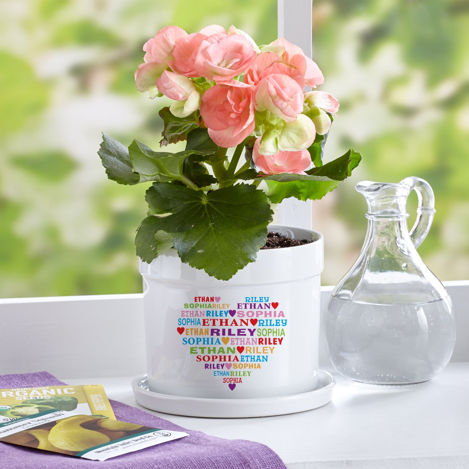 Personalized Heart Full of Love Flower Pot Primary Personalized Heart Full of Love Flower Pot Primary