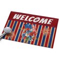 thumbnail image 2 of 2x3 Ft Entryway Area Rug, Independence Day Kitchen Rug Runner Washable Floor Mat, Patriotic USA Flag Flower Wood Grain Non Slip Indoor Door Mat Throw Carpet for Bathroom Living Room Bedroom, 2 of 8