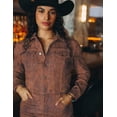 thumbnail image 5 of Mrs Momma Bear Long-Sleeve Printed Denim Athleisure Orange, Denim Midi Dress (Women's), 5 of 6