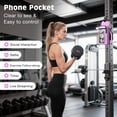 thumbnail image 2 of MoKo Magnetic Water Bottle Holder with Clear Phone Pouch, Built-in 5 Magnets Fitness Bag for Men and Women Compatible with Most Water Bottles, Gym Accessories Gifts, Purple, 2 of 8