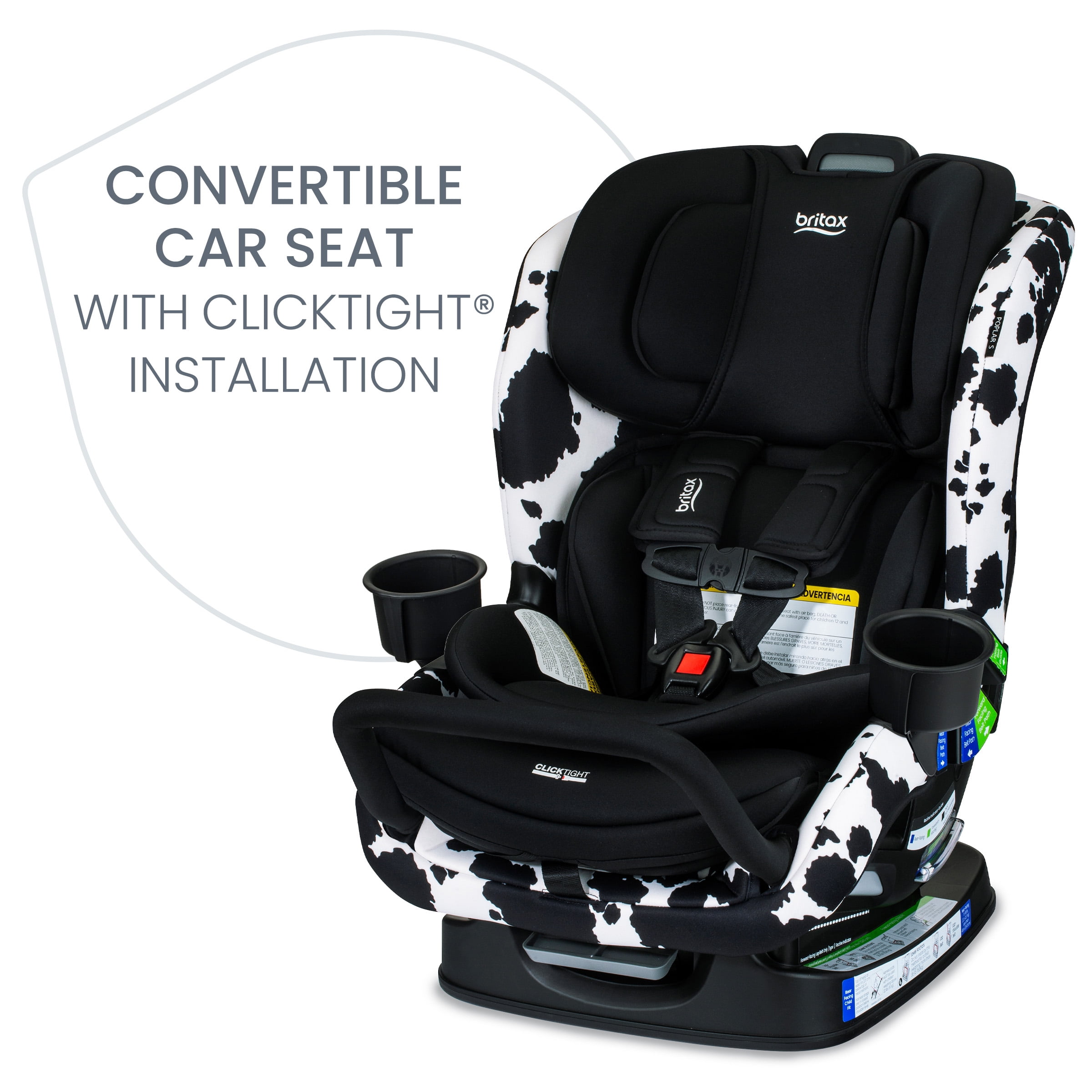 Britax Poplar S Convertible Car Seat, Cowmooflage