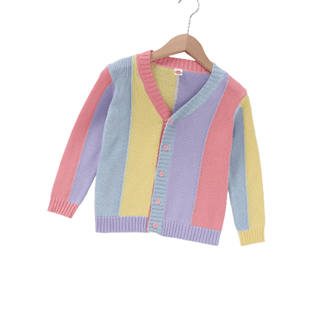 

Kucnuzki Kid Girl Clothes 4T Infant Girl Fall-Winter Tops 5T Kid Girl Long Sleeve Contrst Color V-Neck Jumpsuit Sweatshirt Coat Tops Pink