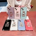 thumbnail image 5 of Pinsai for iPhone 14plus Case Green with makeup mirror stand for cute girls women with girly luxury elegant design Funda, 5 of 11